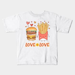 Love is Love: Fast Food Junkie Tee Kids T-Shirt